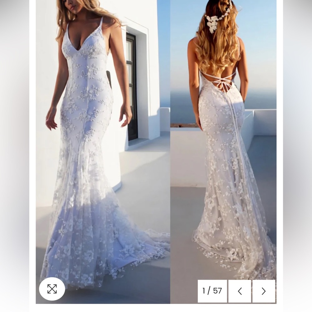 White wedding dress/prom dress